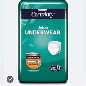 Walgreens Certainty Unisex Underwear, Small/Medium, Maximum Absorbency, 32 ea